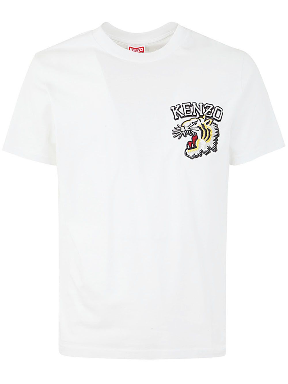 Shop Kenzo Tiger Varsity Slim T-shirt In White