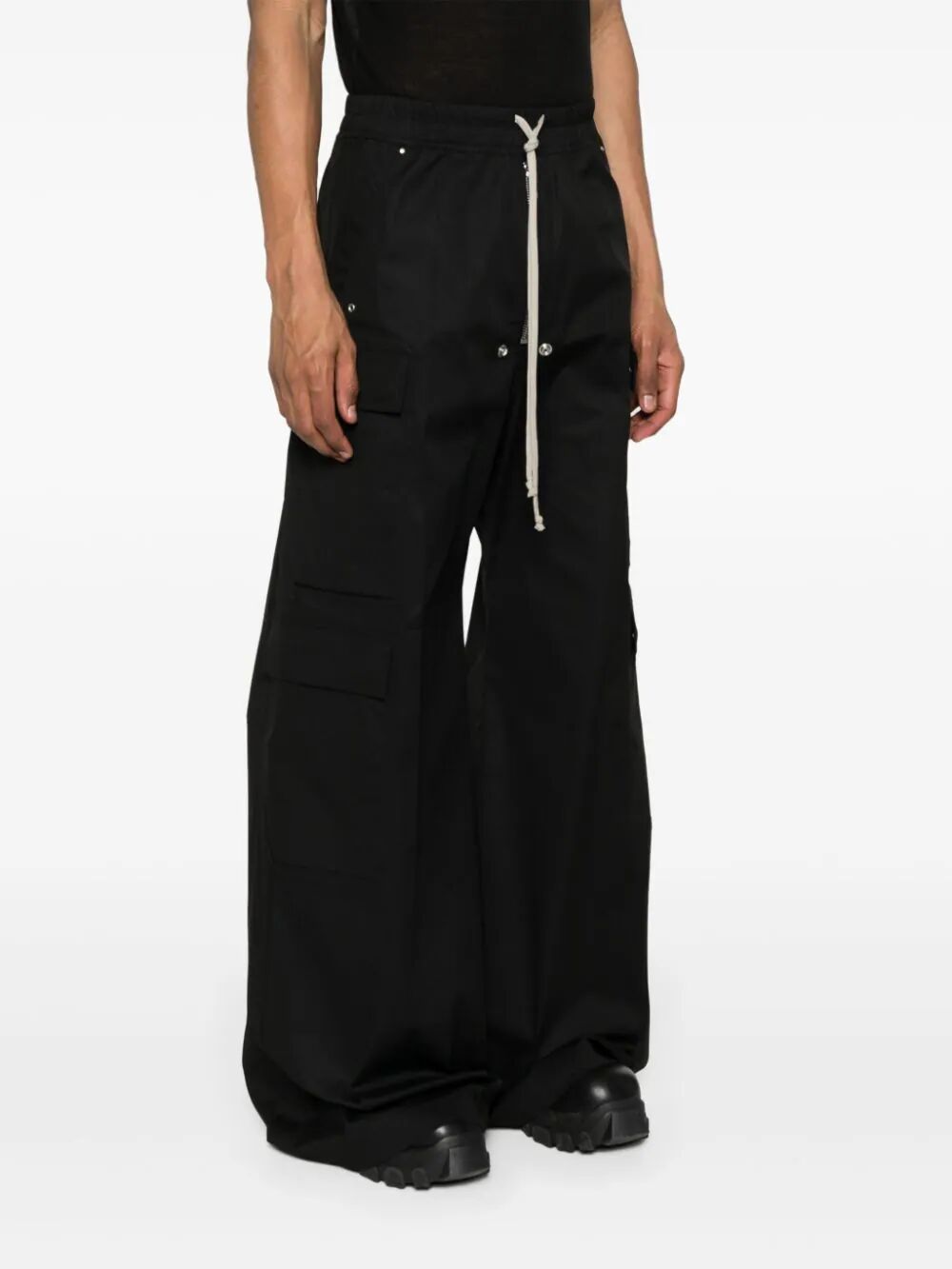 Shop Rick Owens Cargobelas Trousers In Black