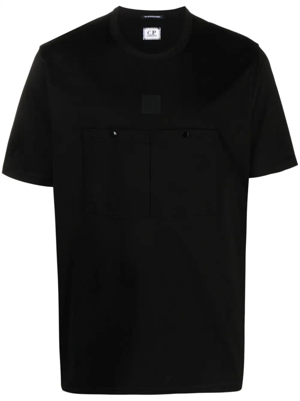Shop C.p. Company Metropolis Series Mercerized Jersey Pocket T In Black