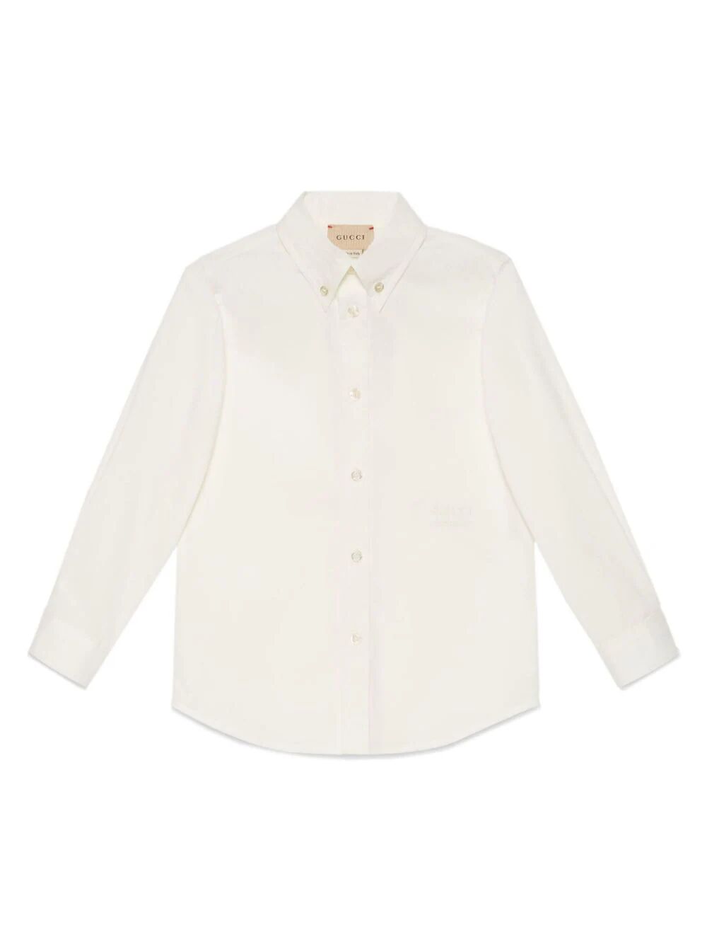 Shop Gucci Shirt Stretch Cotton Popeline In White