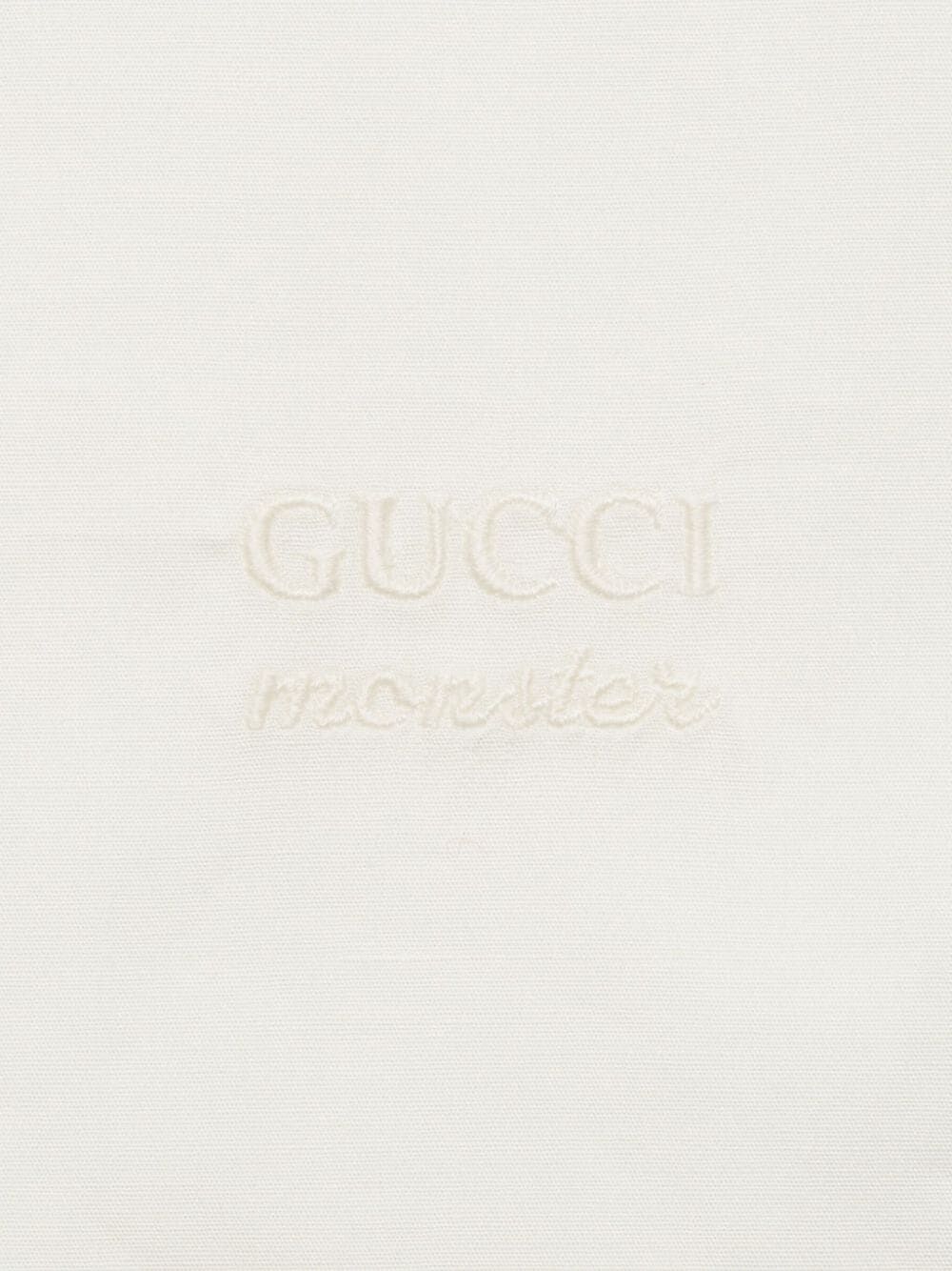 Shop Gucci Shirt Stretch Cotton Popeline In White