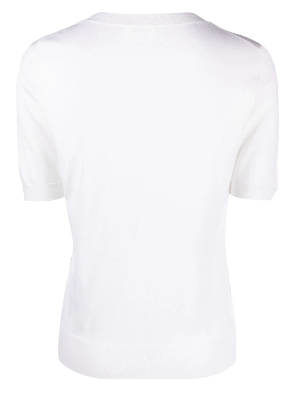 Shop P.a.r.o.s.h Short Sleeves Crew Neck Sweater In White