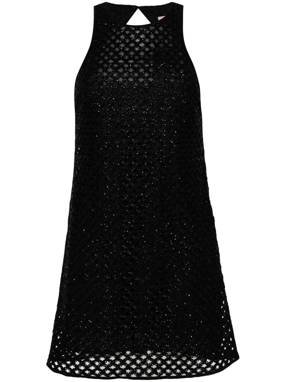 Twinset Sleeveless Mini Dress In Black