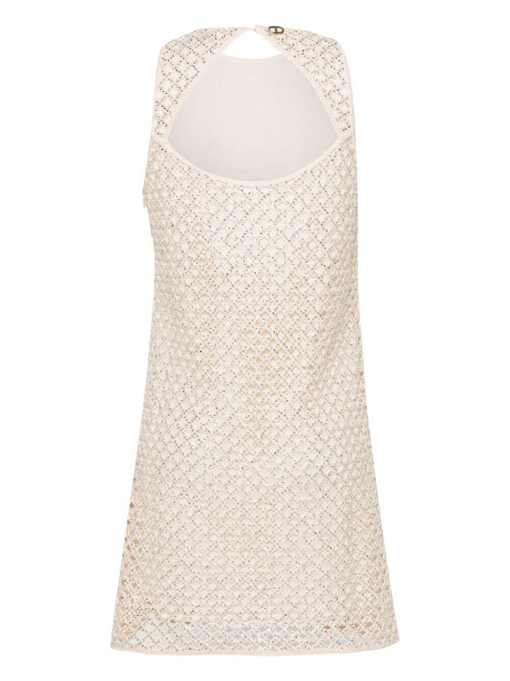 Shop Twinset Sleeveless Mini Dress In White