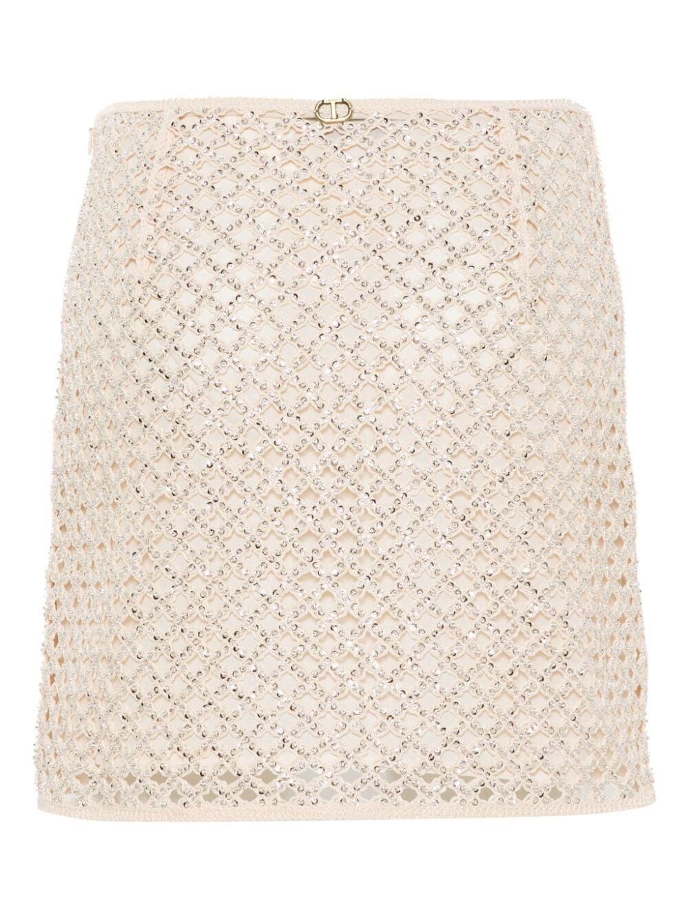 Shop Twinset Mini Skirt In White