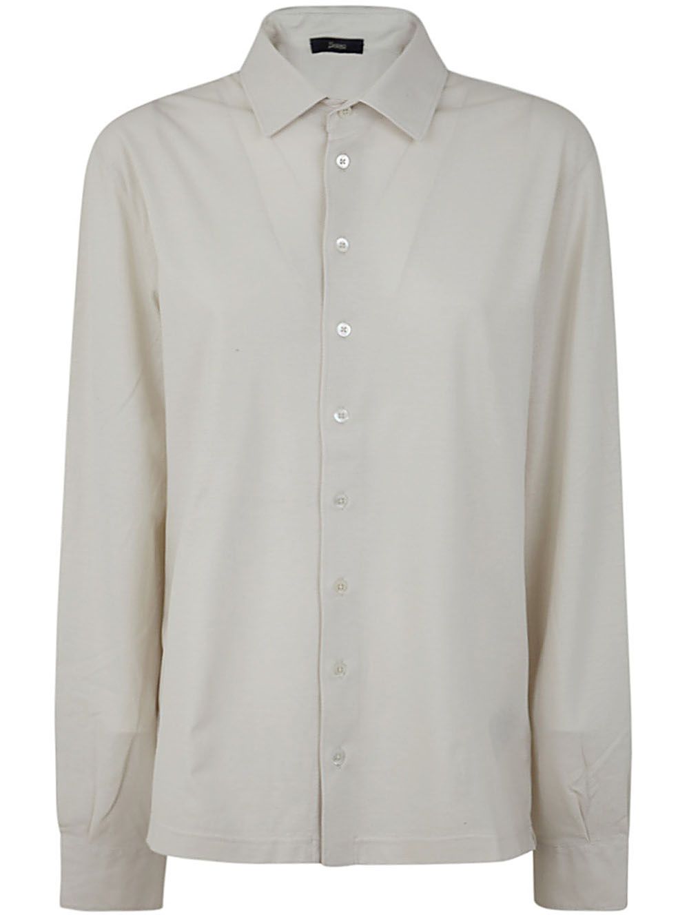 Shop Herno Crepe Shirt In White