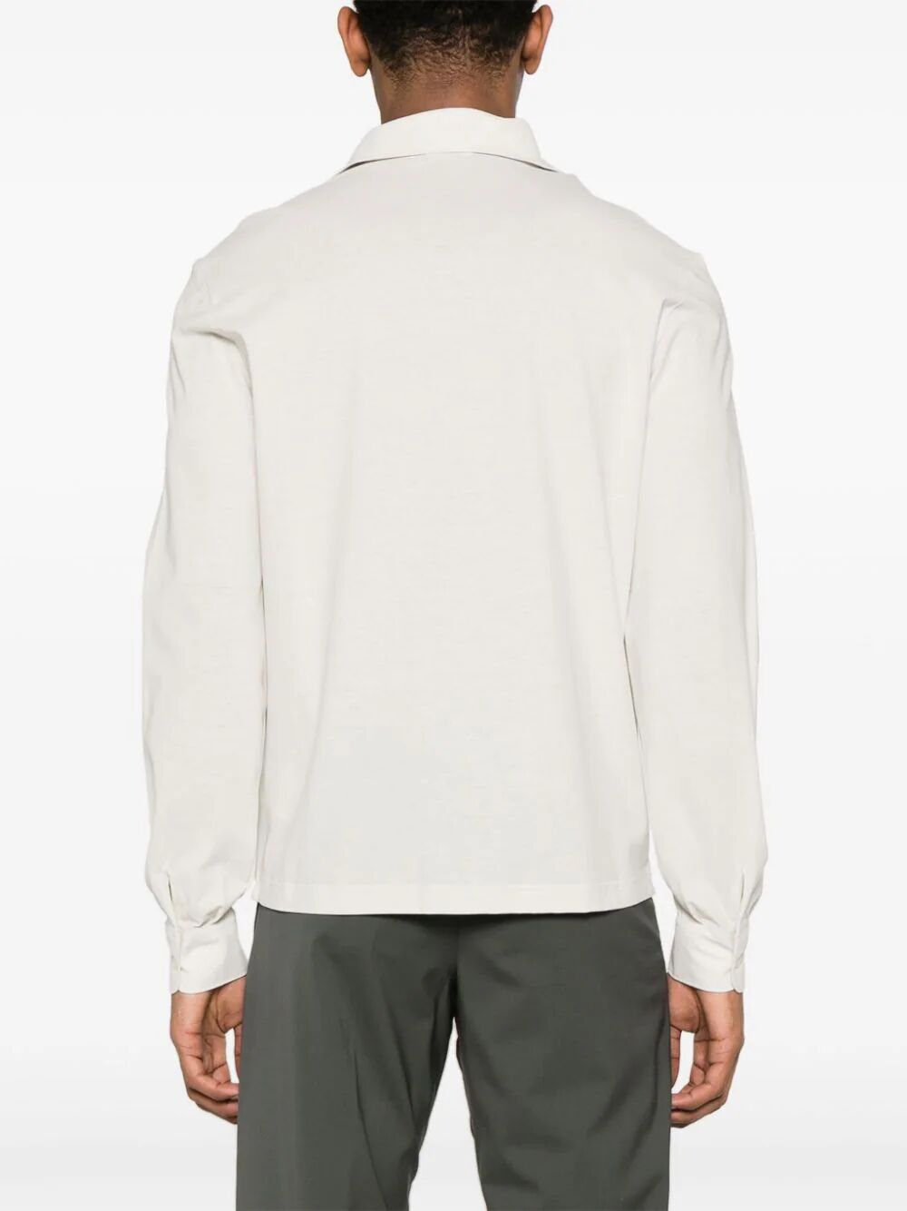 Shop Herno Crepe Shirt In White