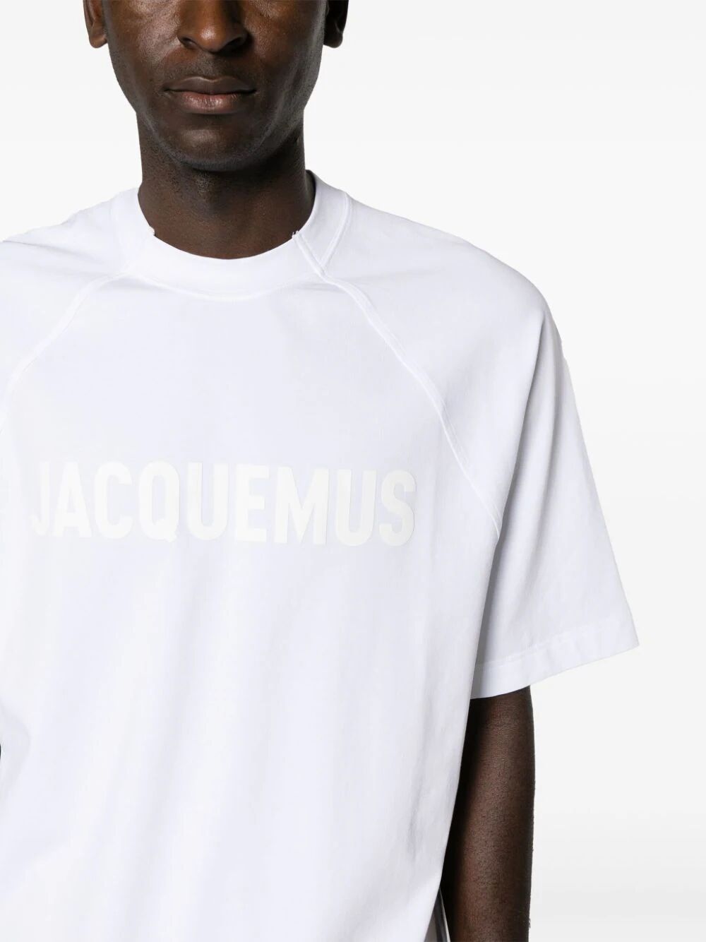 Shop Jacquemus Typo T In White