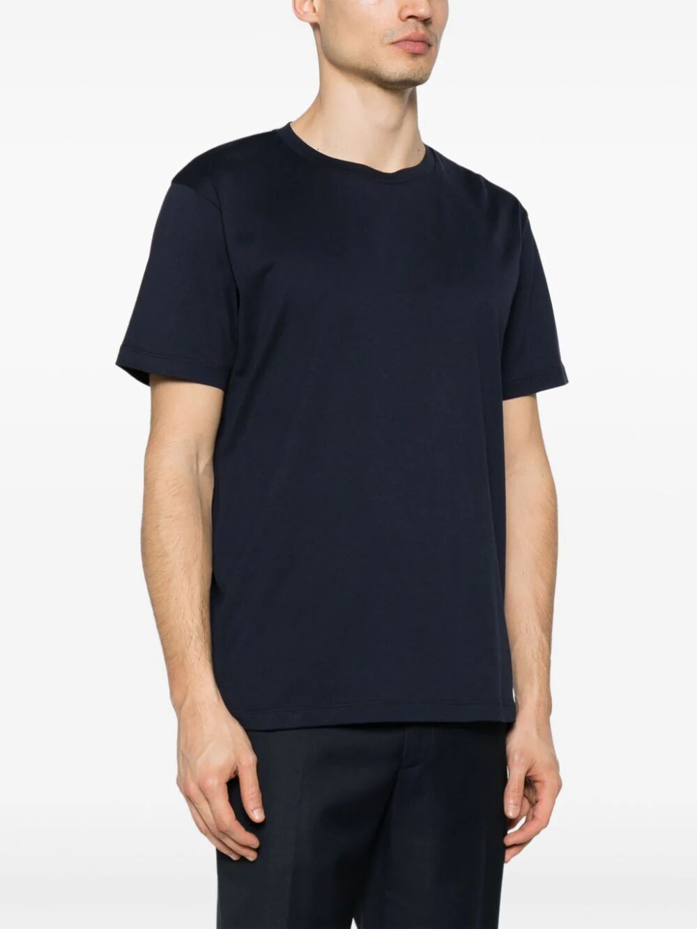 Shop Nuur Short Sleeves Crew Neck T In Blue