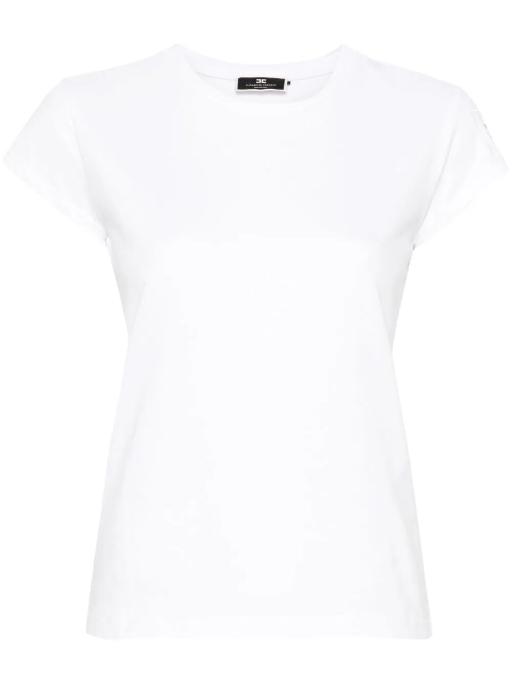 Shop Elisabetta Franchi Short Sleeves Logo T In White