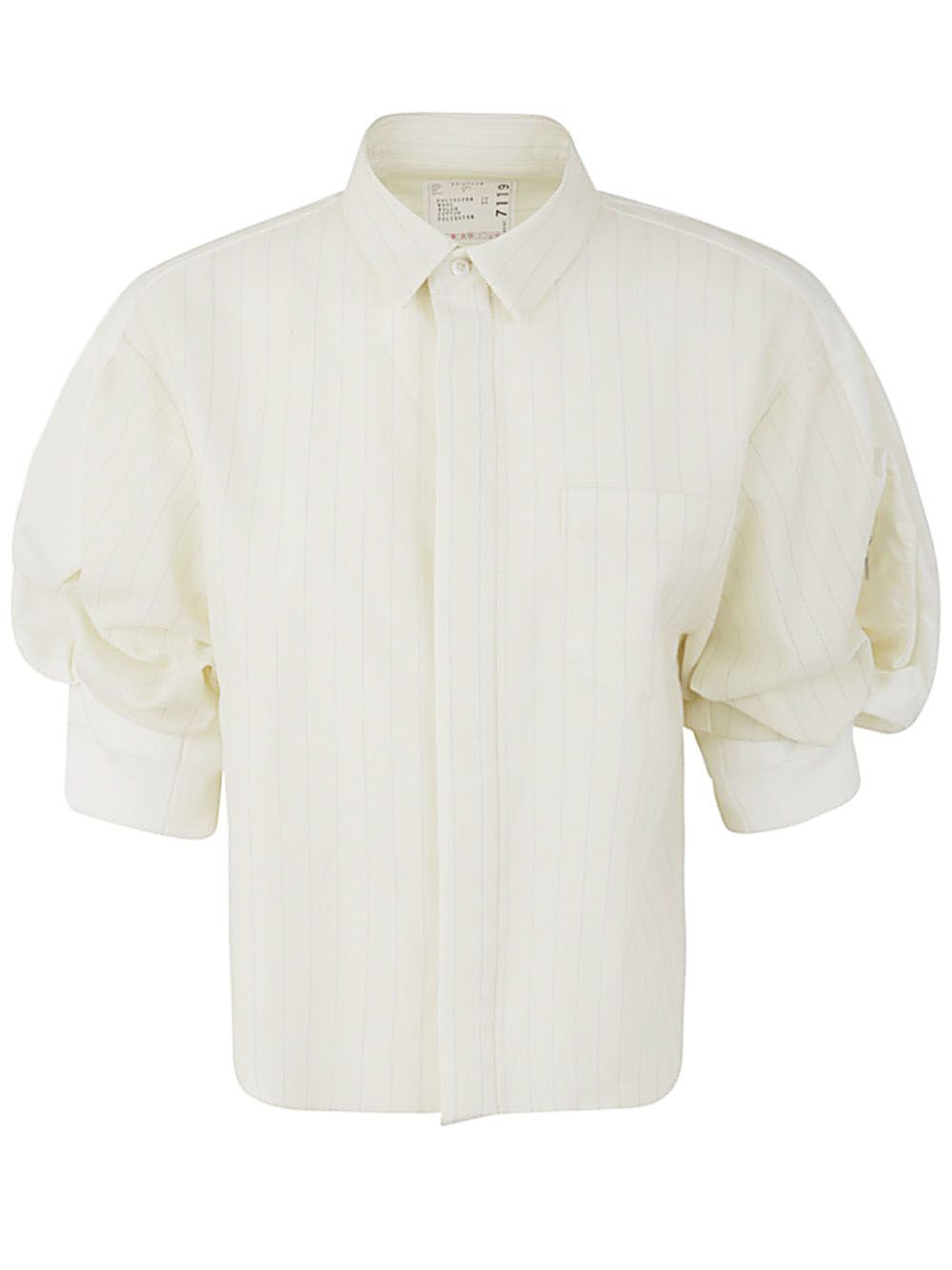 Sacai Chalk Stripe Shirt In White
