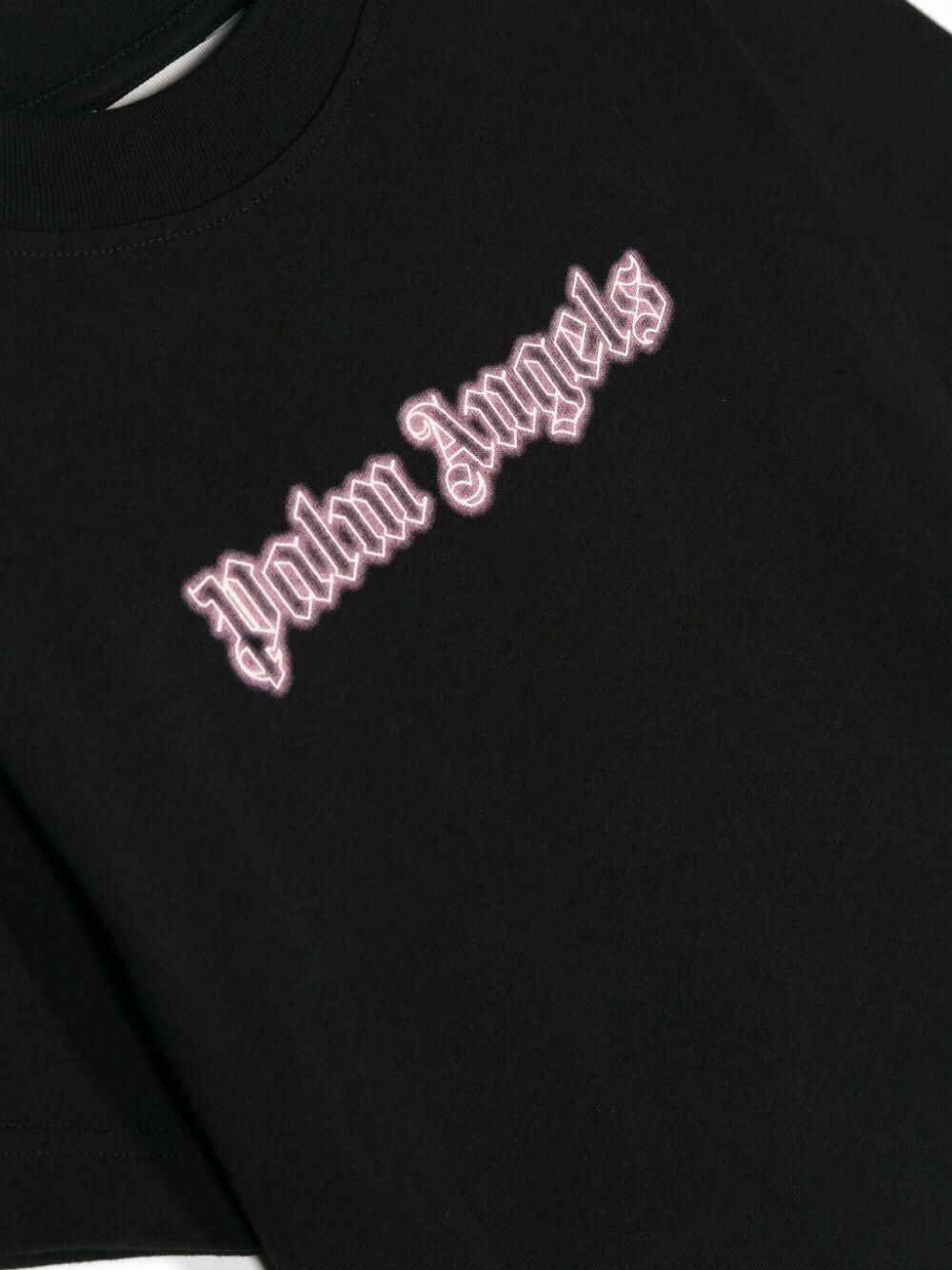 Shop Palm Angels Neon Logo Reg. T In Black