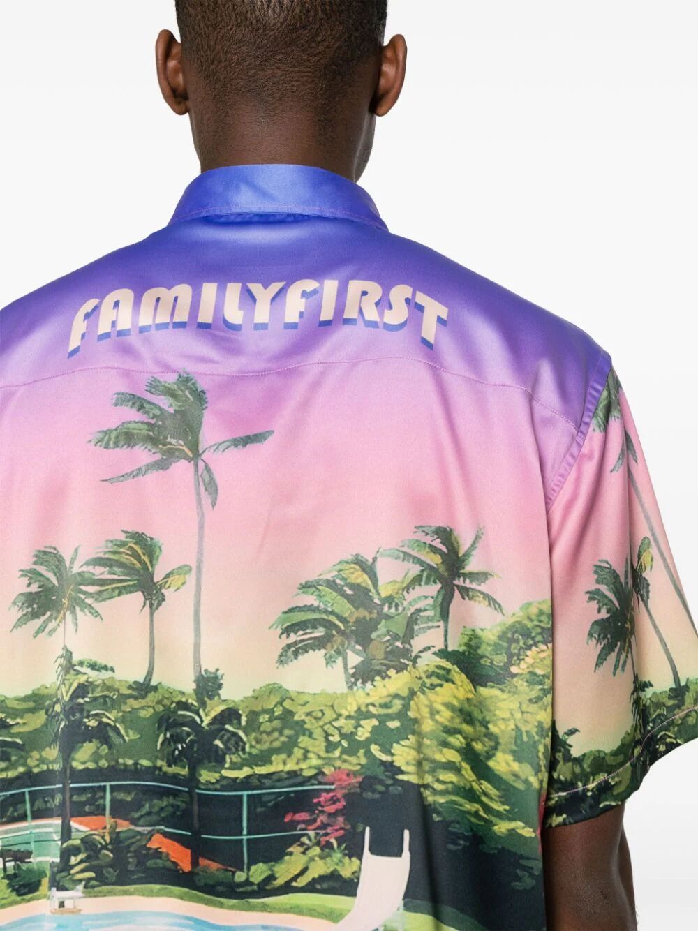 Shop Family First Sunset Shirt In Multicolour