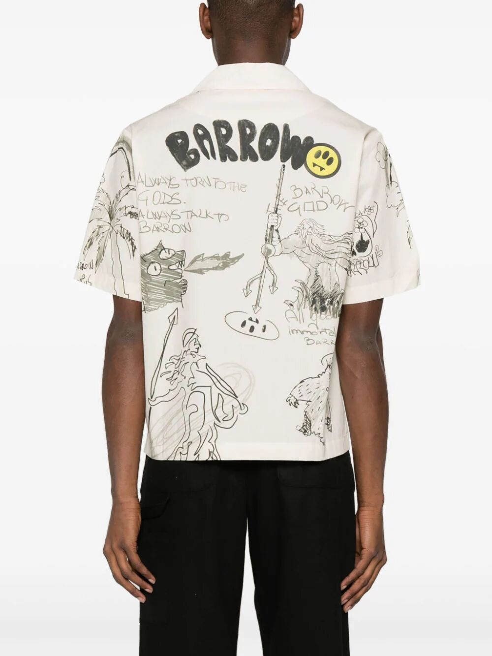 Shop Barrow Popeline Shirt In Grey