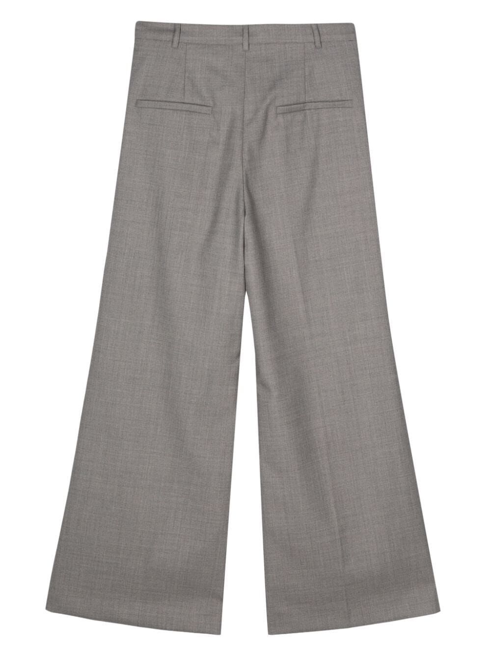 Shop Low Classic Wide Wool Trouser In Grey