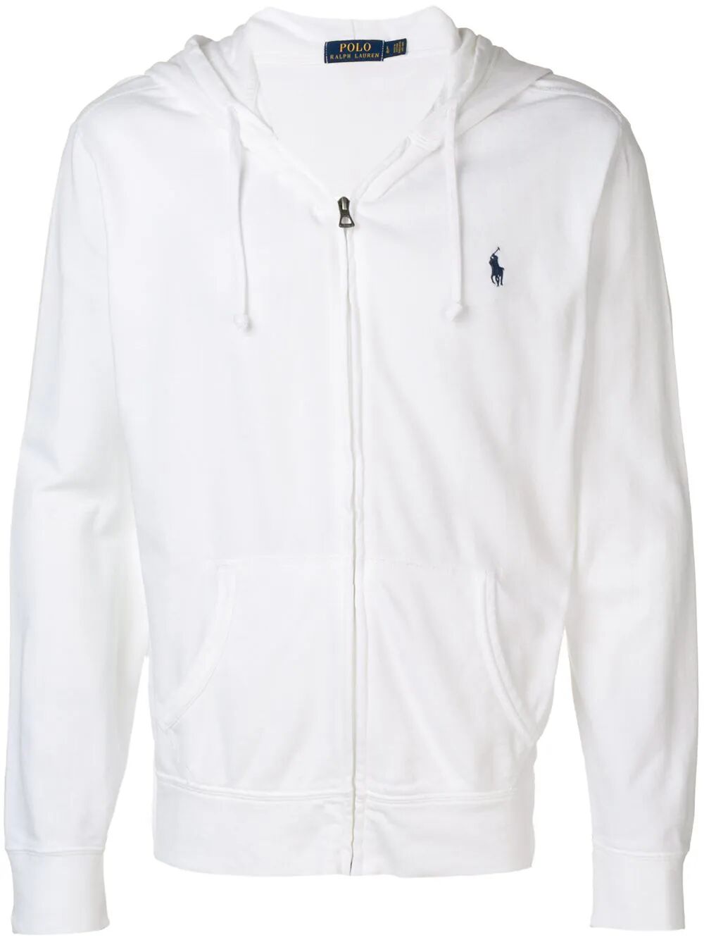 Shop Polo Ralph Lauren Full Zipped Hoodie In White