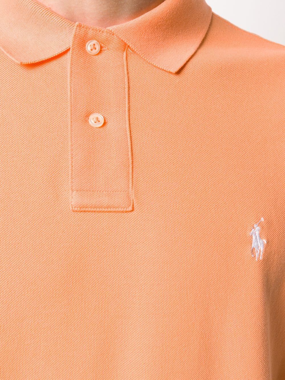Shop Polo Ralph Lauren Slim Fit Polo In Yellow & Orange