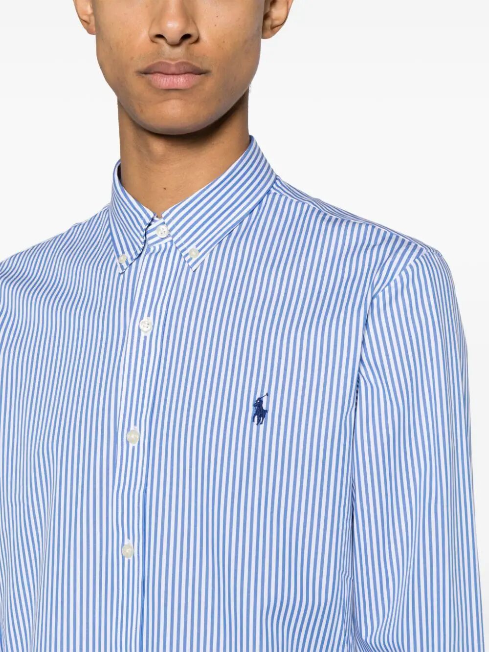 Shop Polo Ralph Lauren Slim Fit Sport Shirt In Blue