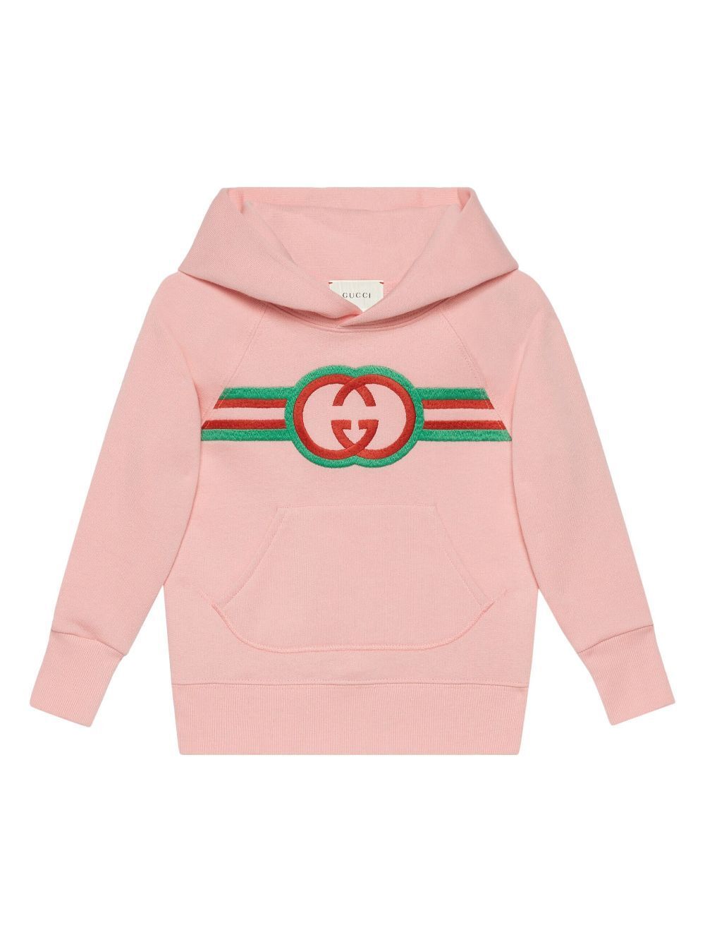 Gucci Kids' Cotton Embroidered-logo Hoodie (4-12 Years) In Pink & Purple