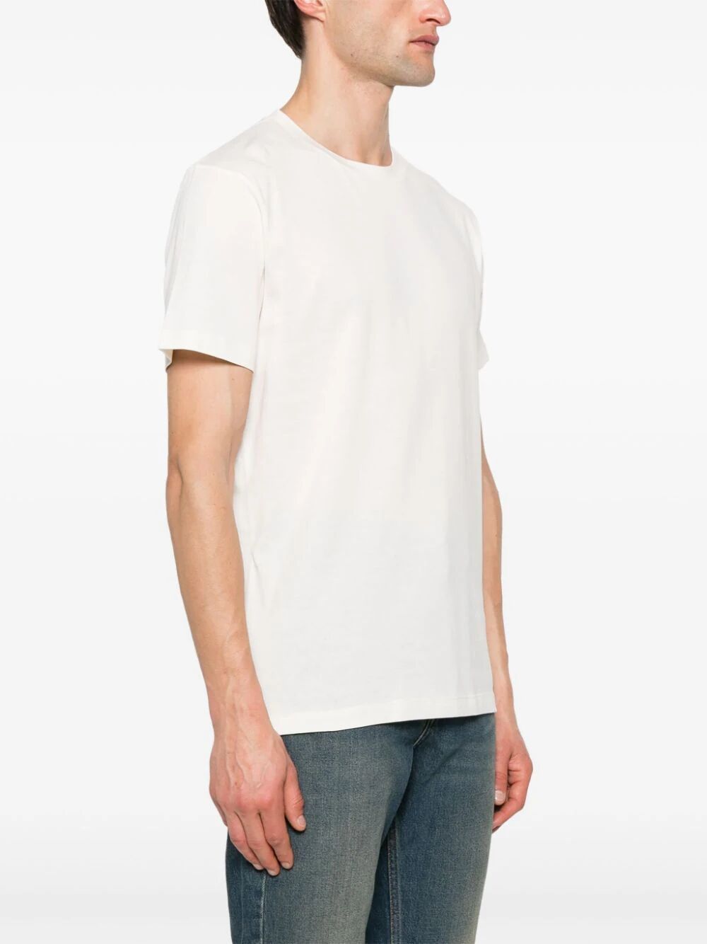 Shop Nuur Short Sleeves Crew Neck T-shirt In White