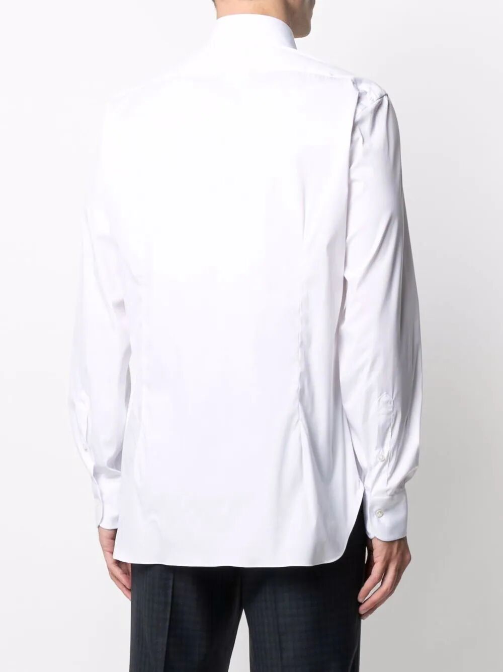 Shop Barba Napoli Neck Shirt In White