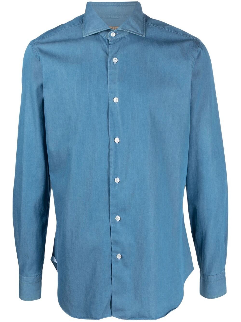 Barba Napoli Neck Shirt In Blue