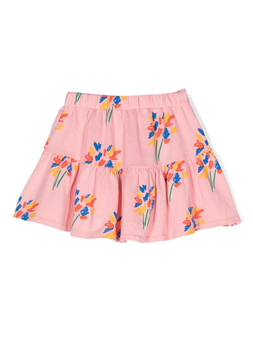 Shop Bobo Choses Fireworks All Overruffle Skirt In Pink & Purple