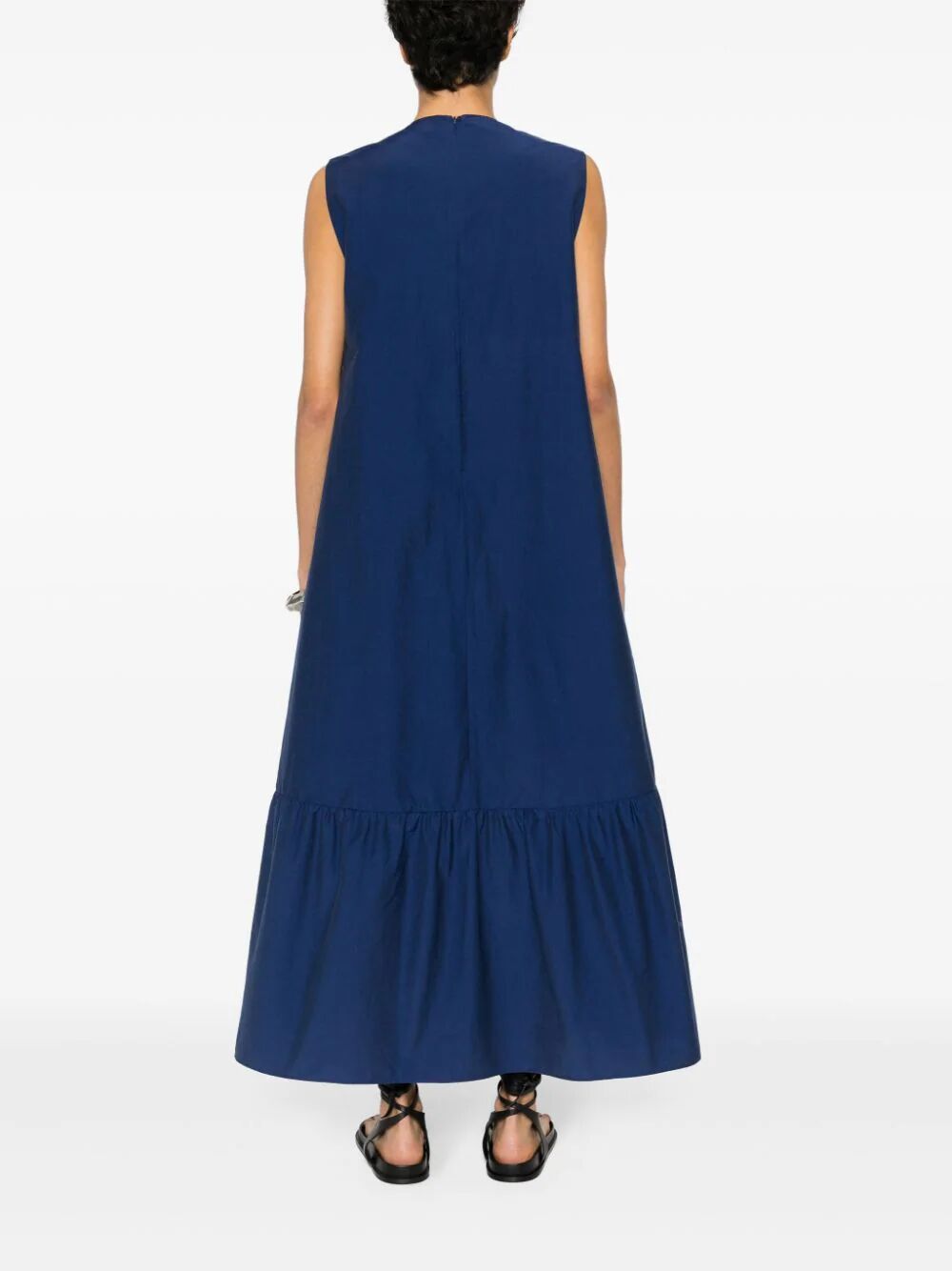 Shop Antonelli Merisi V Neck Long Dress In Blue