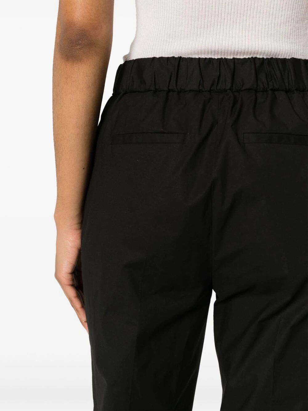 Shop Antonelli Prezzemolo Elastic Slim Pants In Black