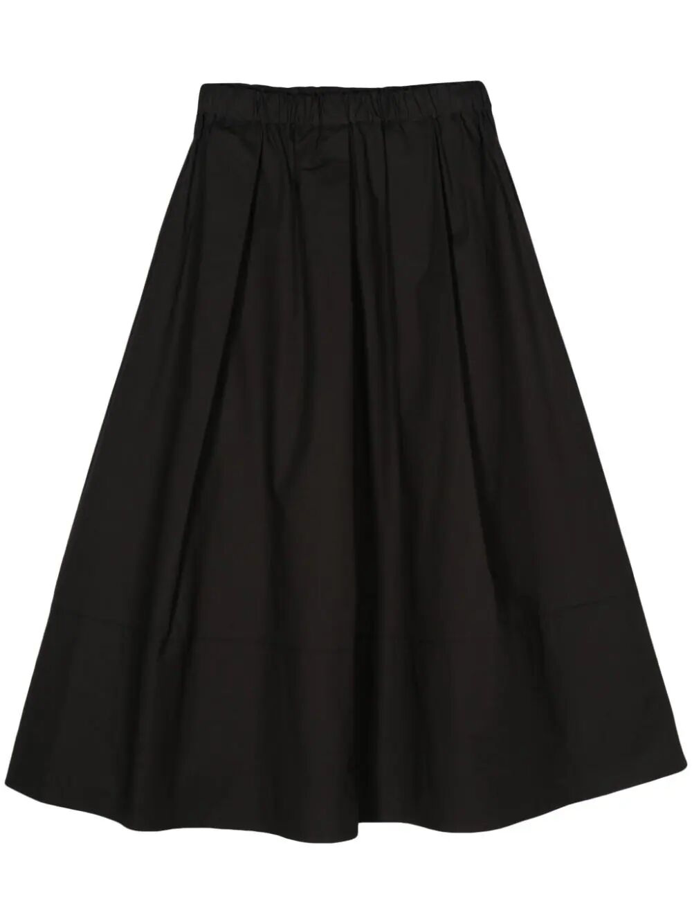 Antonelli Isotta Poplin Cotton Skirt In Black
