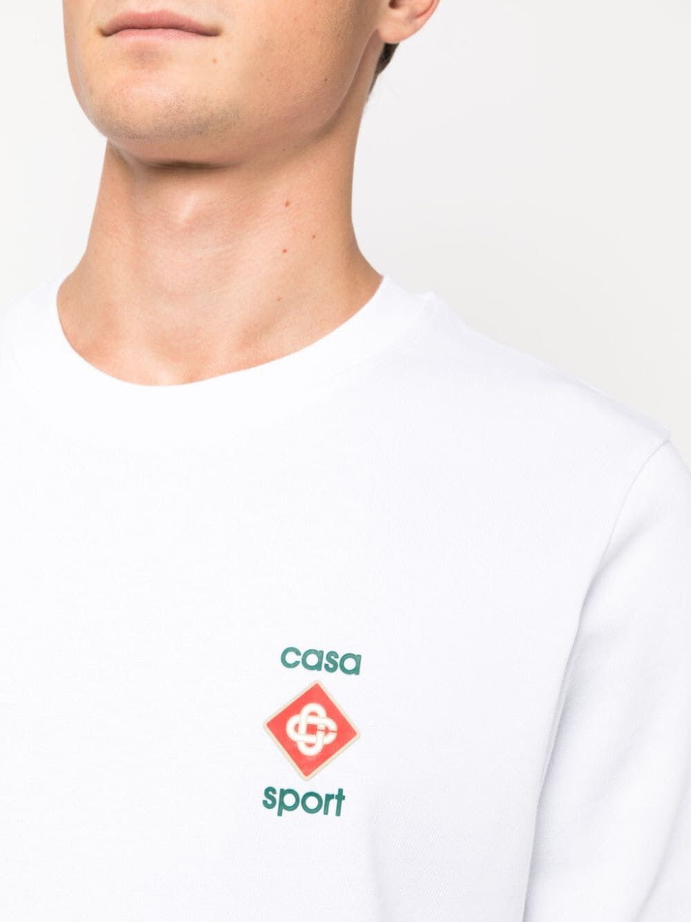 Shop Casablanca Casa Sport Logo 3f Printed T In White