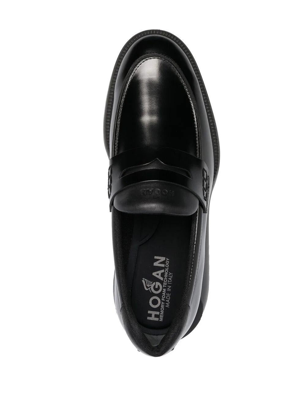 Shop Hogan H600 Loafers In Black