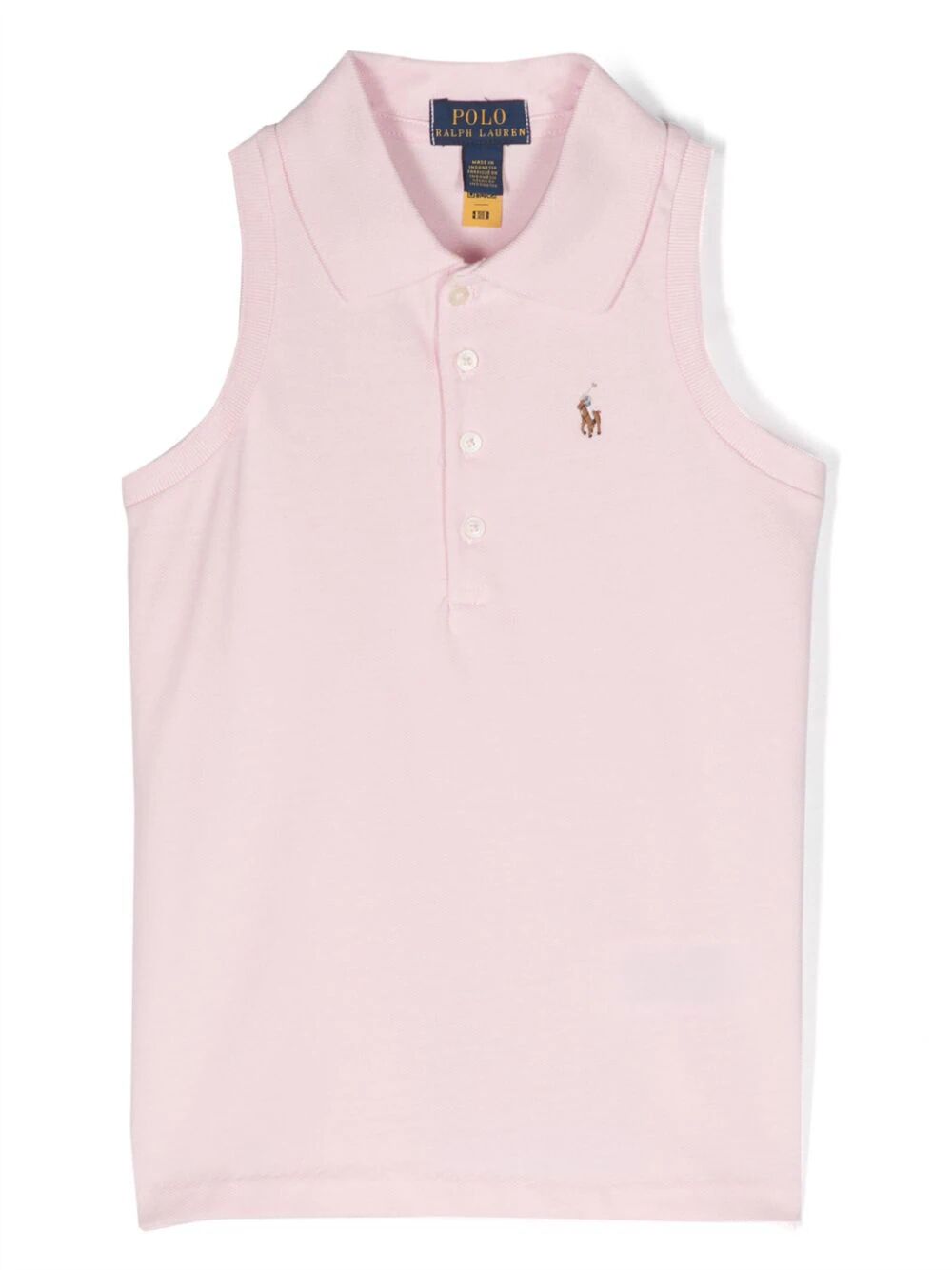 Polo Ralph Lauren Kids' Slvlesspolo Knit Shirts Polo Shirt In Pink