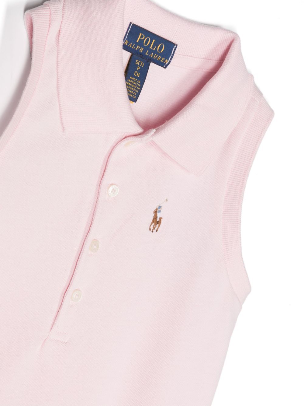 Shop Polo Ralph Lauren Slvlesspolo Knit Shirts Polo Shirt In Pink & Purple