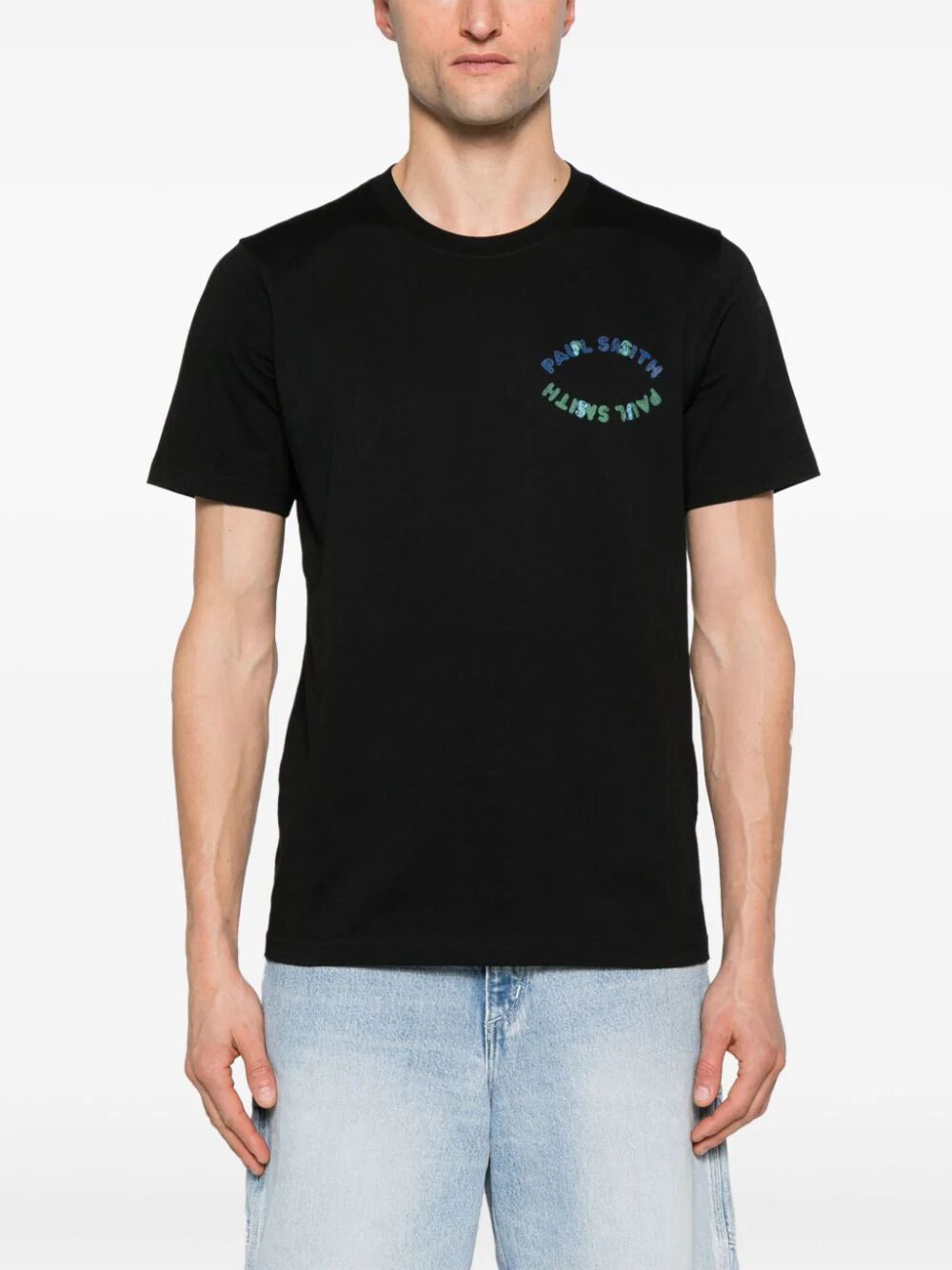Shop Ps By Paul Smith Mens Reg Fit T-shirt Happy Eye In Black