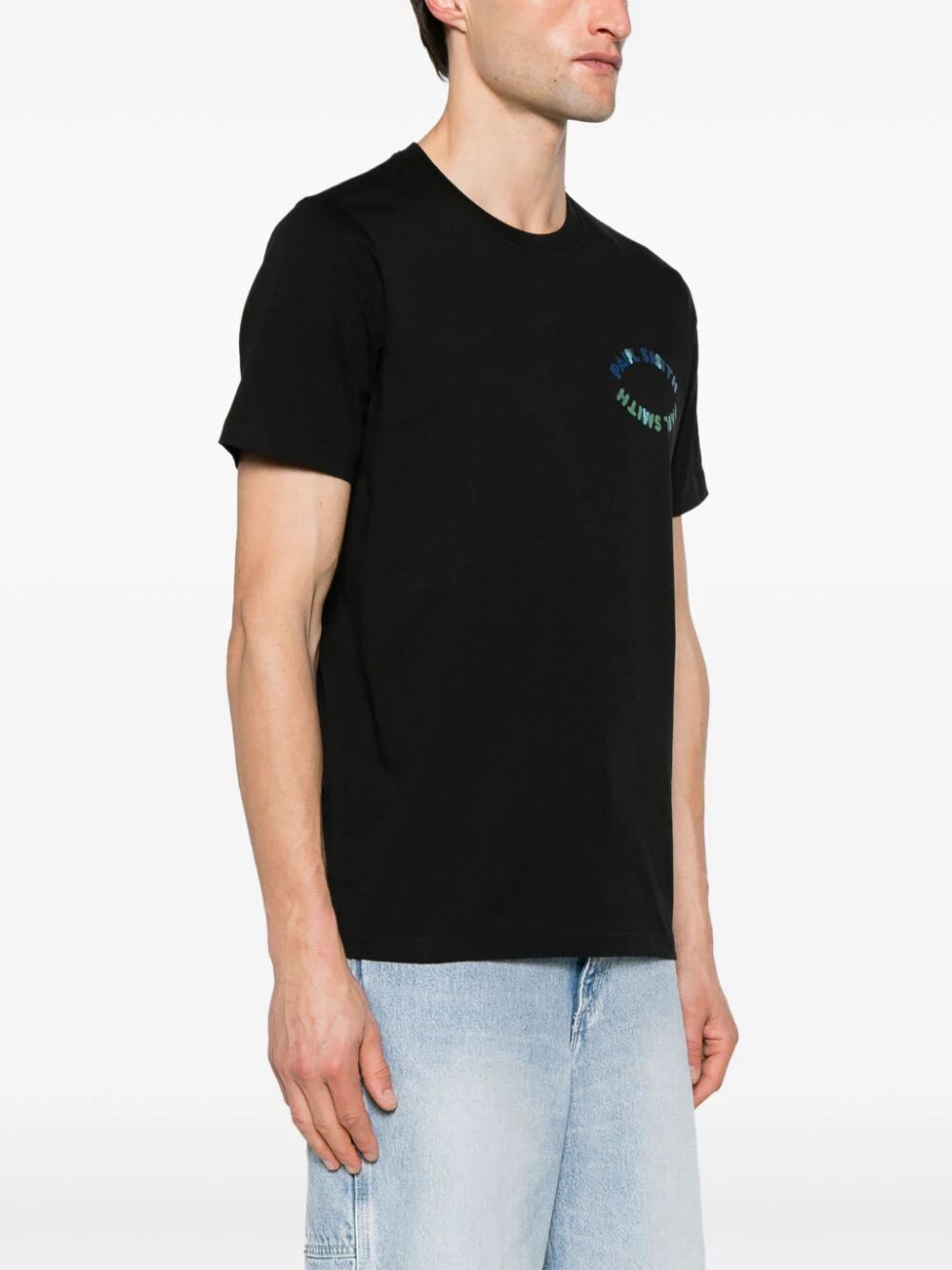 Shop Ps By Paul Smith Mens Reg Fit T-shirt Happy Eye In Black