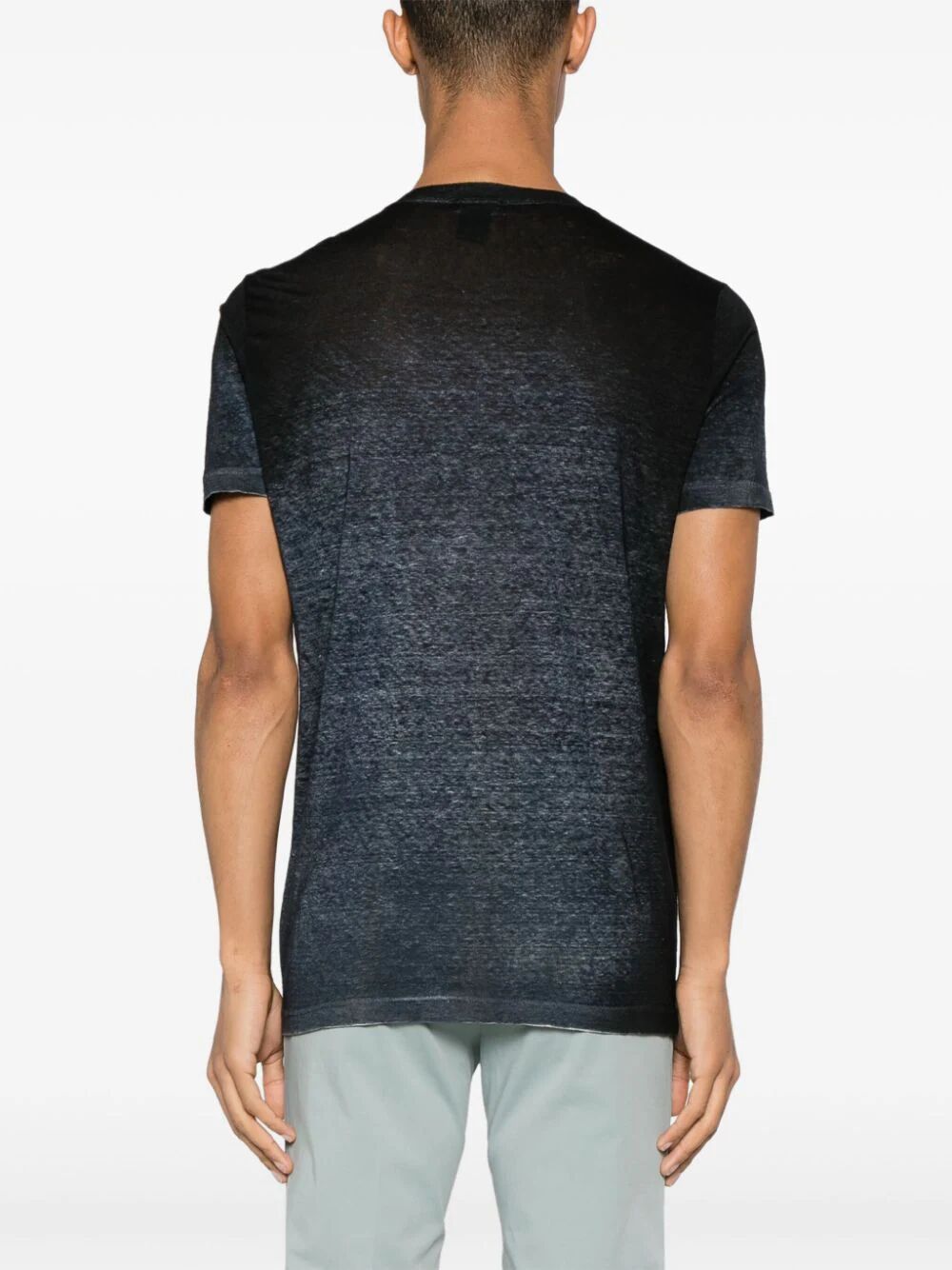 Shop Avant Toi Short Sleeves Linen T-shirt In Blue