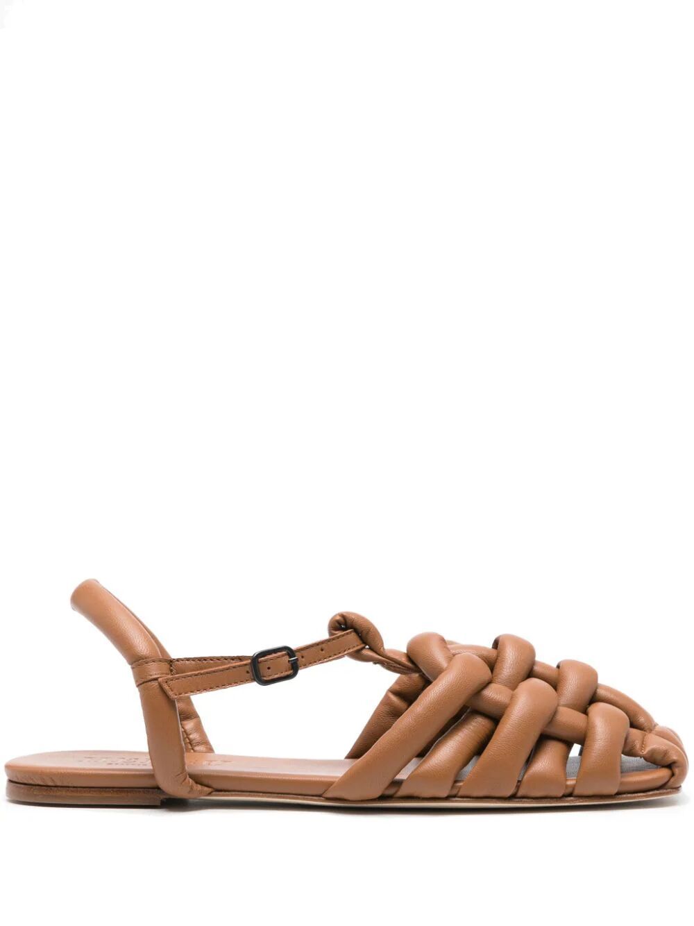 Shop Hereu Cabersa Flat Sandals In Brown