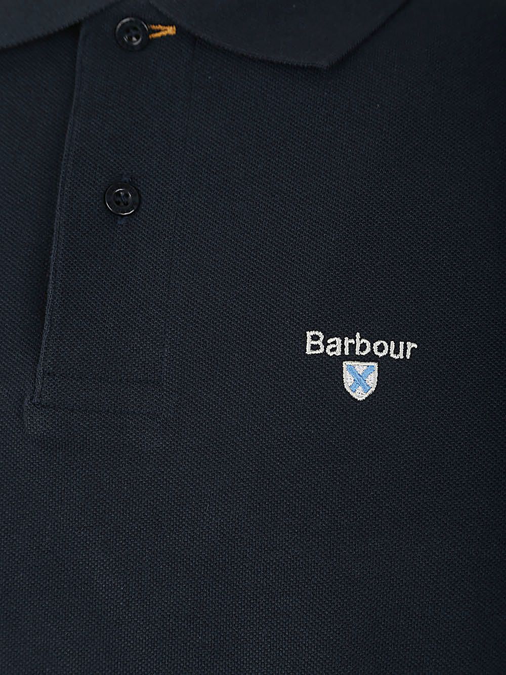Shop Barbour Tartan Pique Polo In Blue