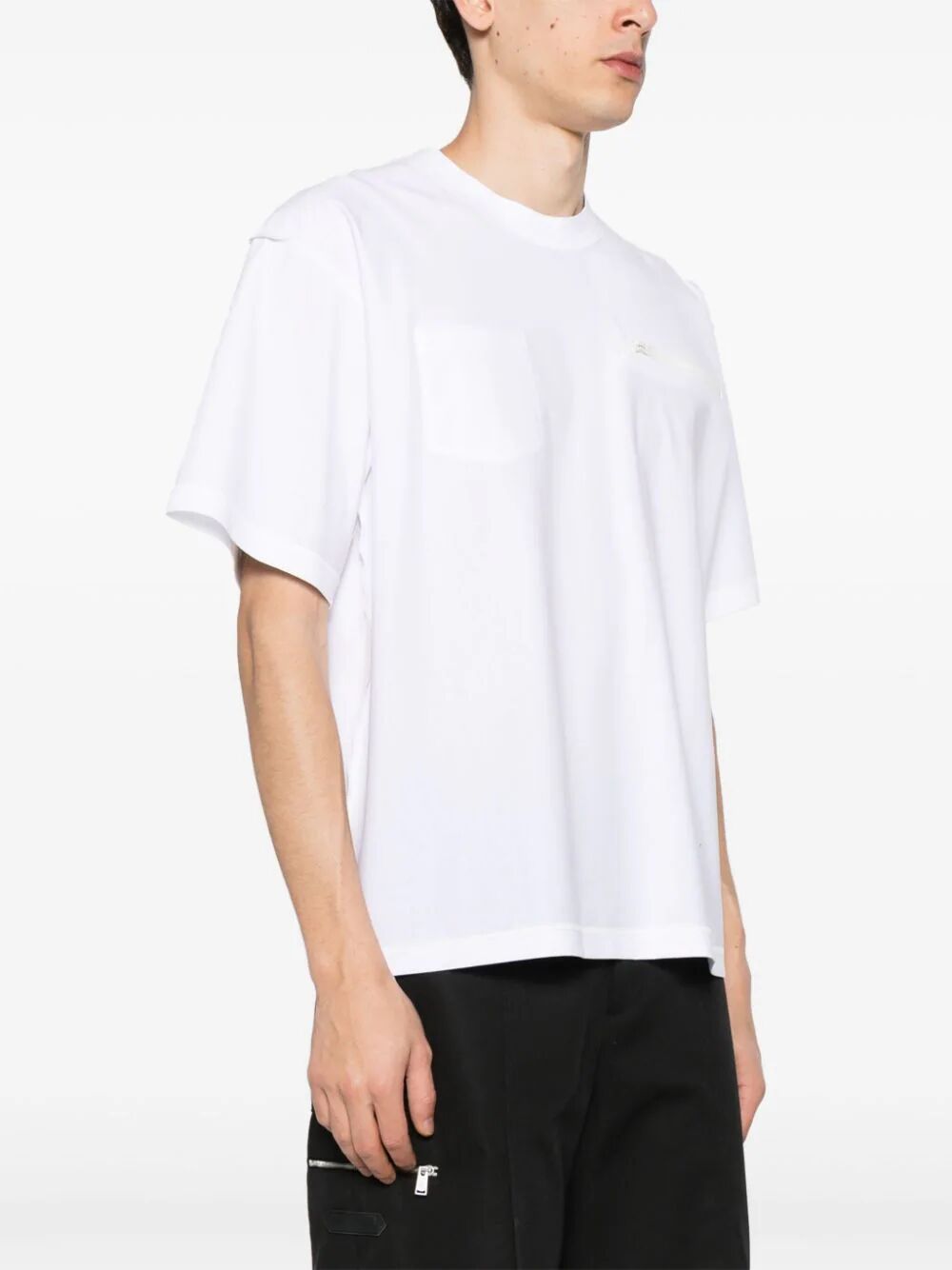 Shop Sacai Cotton Jersey T In White