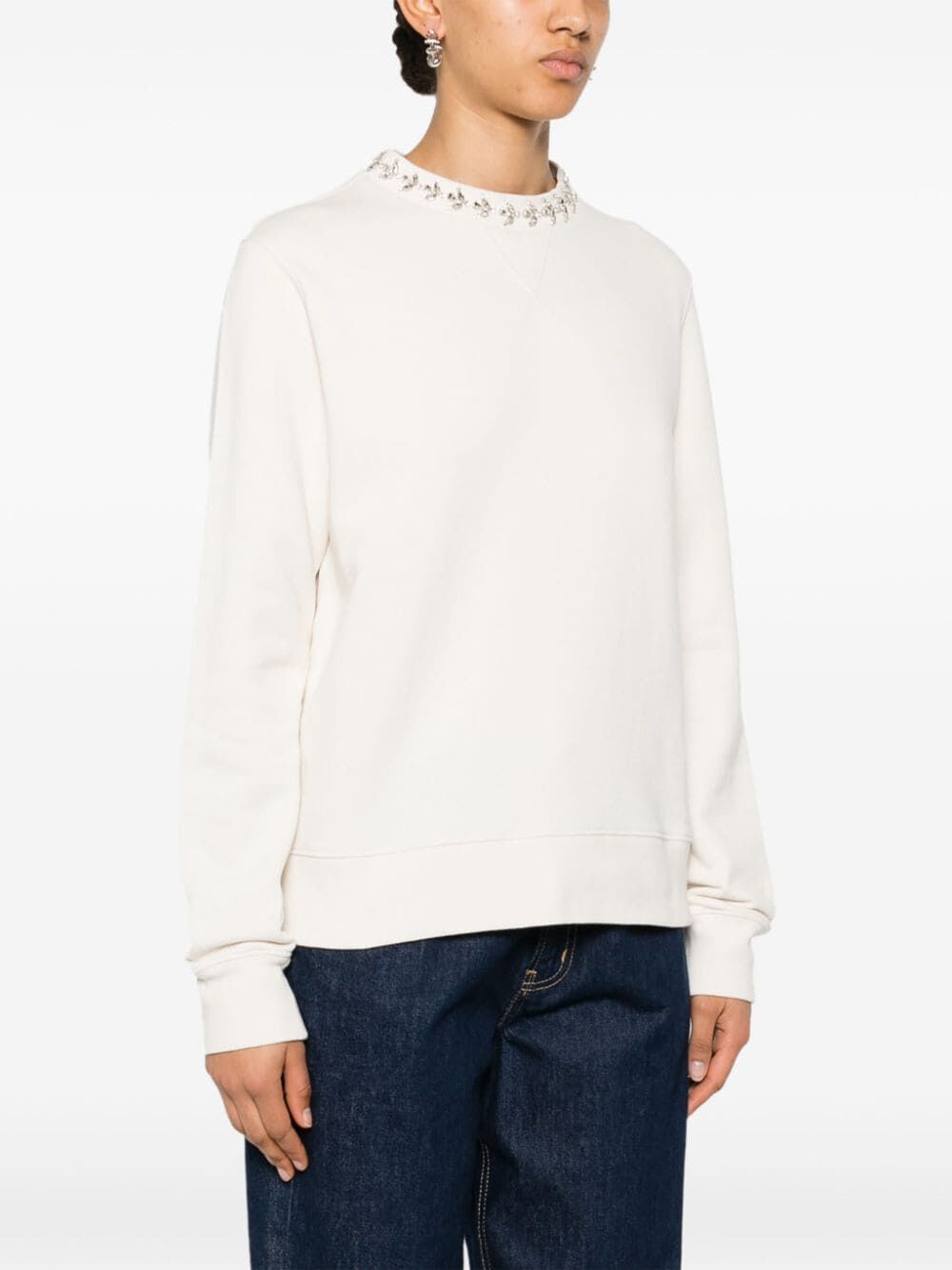 Shop Golden Goose Journey W`s Regular Crewneck Sweatshirt In White