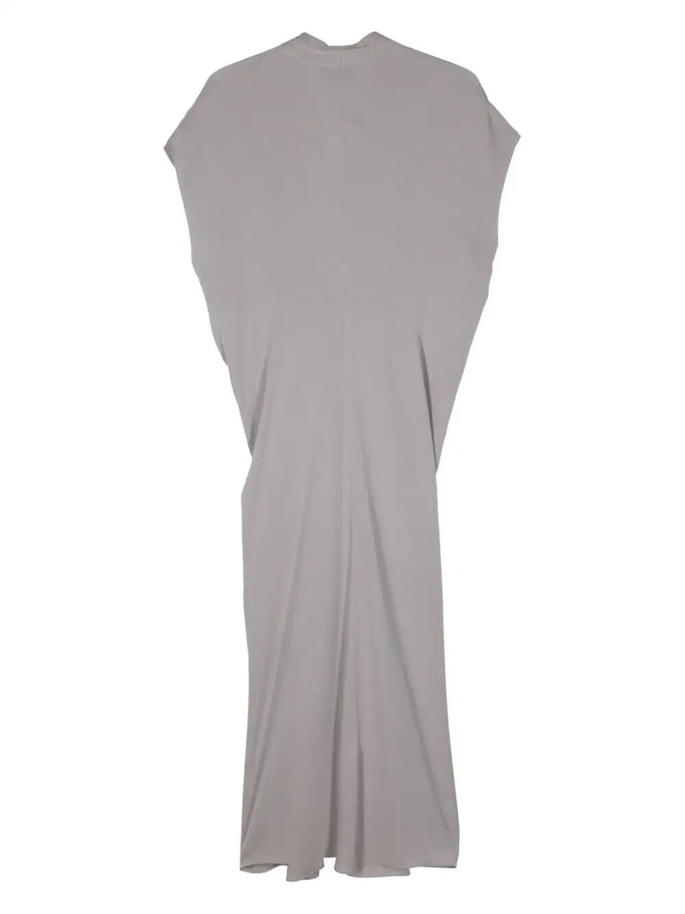 Shop Giorgio Armani V Neck Long Dress In Grey