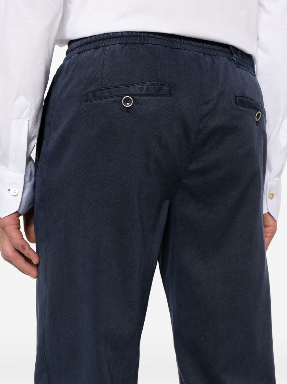 Shop Kiton Slim Pants In Blue