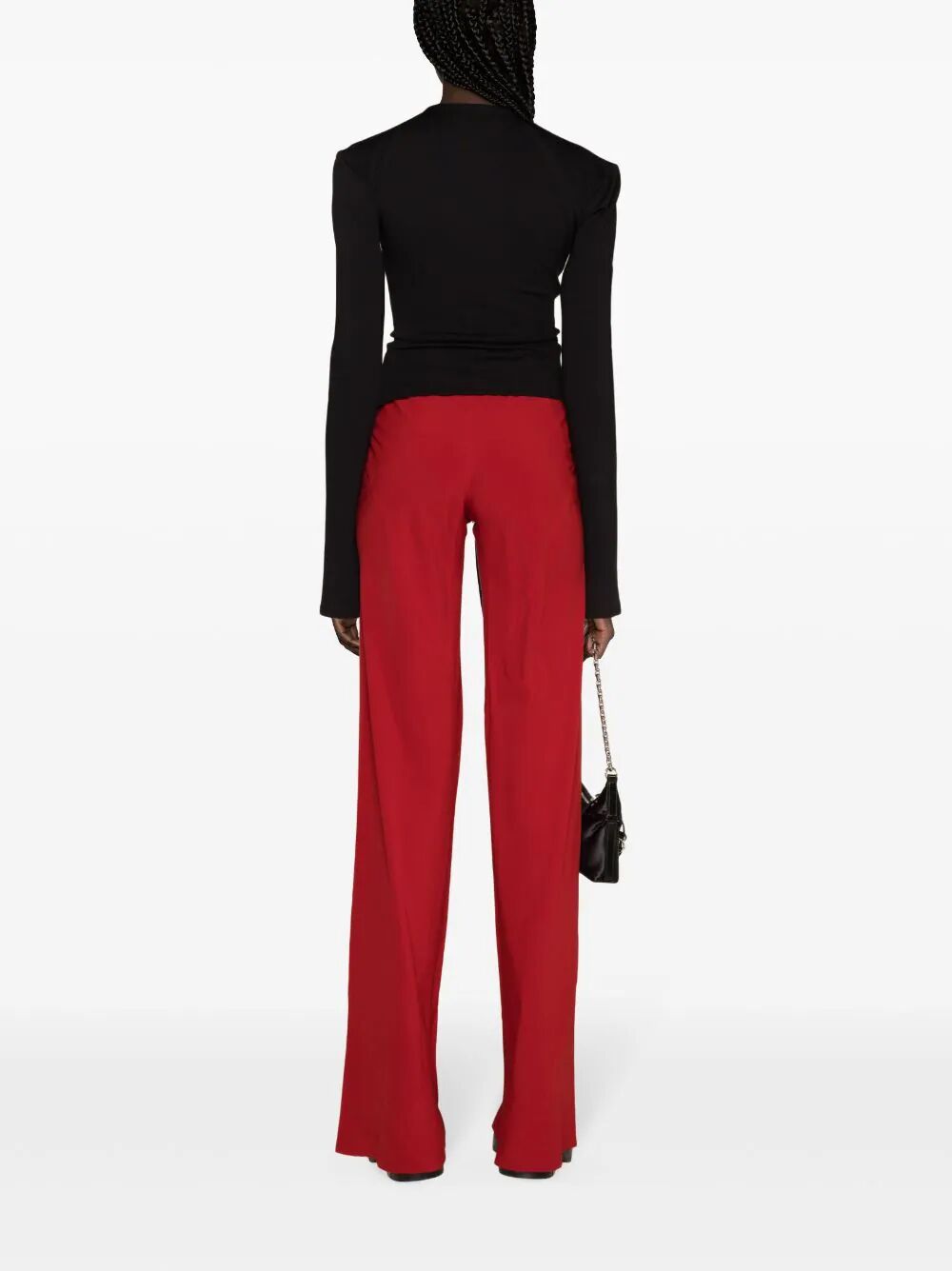 Shop Rick Owens Bias Trouser In Red