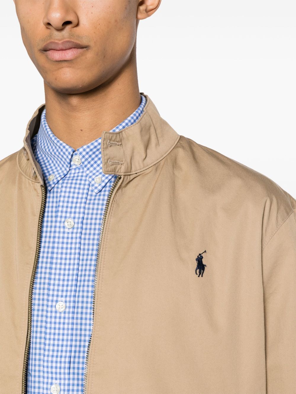Shop Polo Ralph Lauren Windbreaker Jacket In Brown