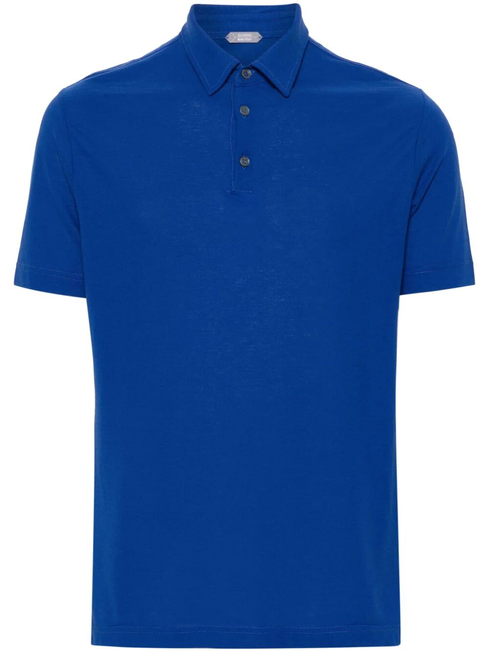 Zanone Shot-sleeve Polo Shirt In Blue