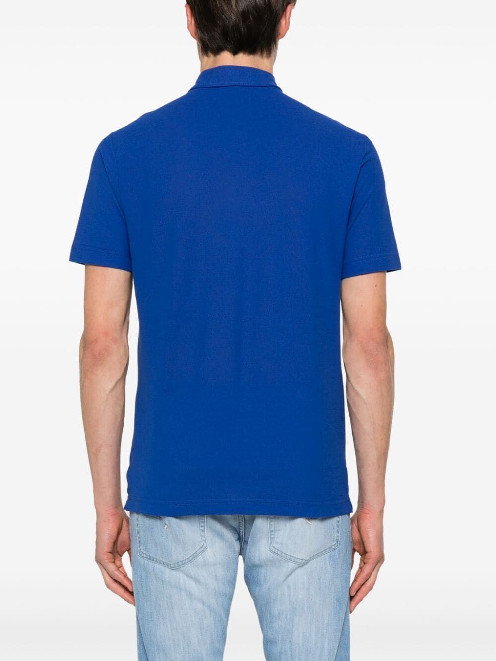 Shop Zanone Short Sleeves Polo In Blue