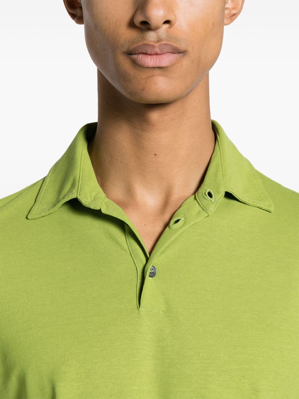 Shop Zanone Short Sleeves Polo In Green