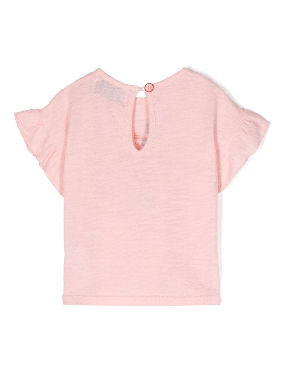 Shop Bobo Choses Baby Fireworks Ruffle T-shirt In Pink & Purple