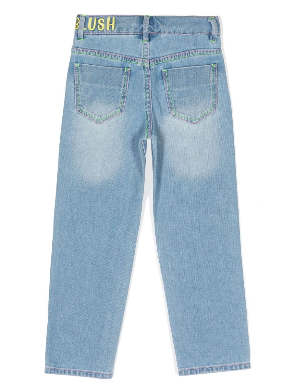 Shop Billieblush Denim Trousers In Blue